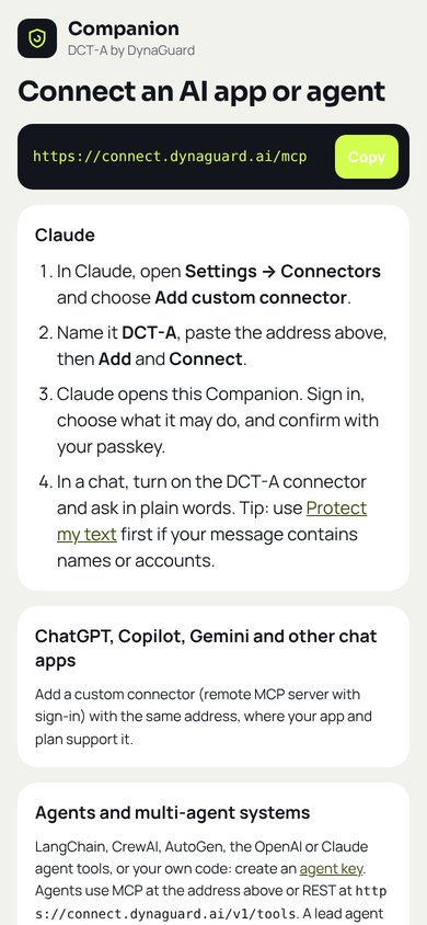 Connect an AI app or agent